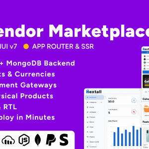 Nextall – Multivendor Ecommerce Marketplace Script with Next js, Node js & MongoDB