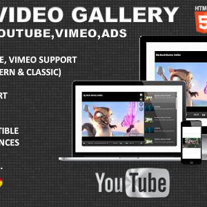 Ultra Video Gallery with Youtube, Vimeo, HTML5, Ads