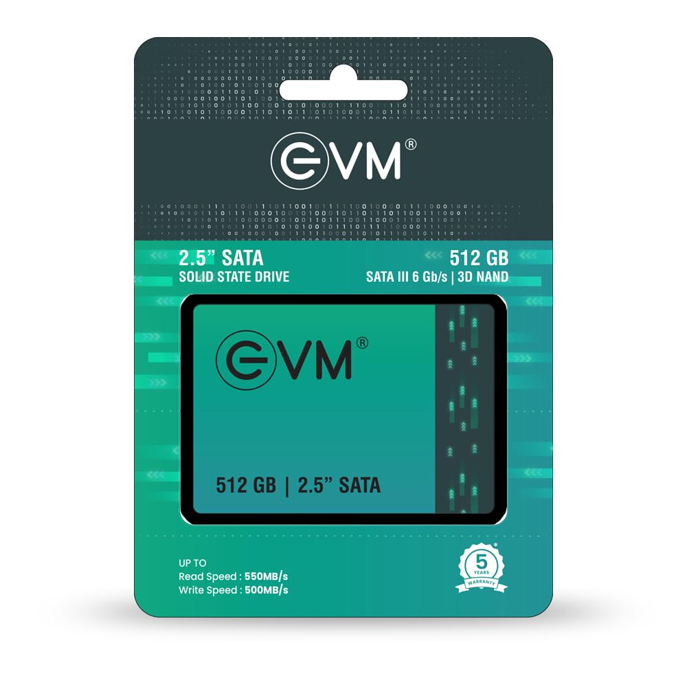 512GB 2.5 Inch SATA III Internal SSD | Up to 550MB/s Read 500MB/s Write | High Speed Storage for Laptop Desktop | 5 Year Warranty (25/512GB)