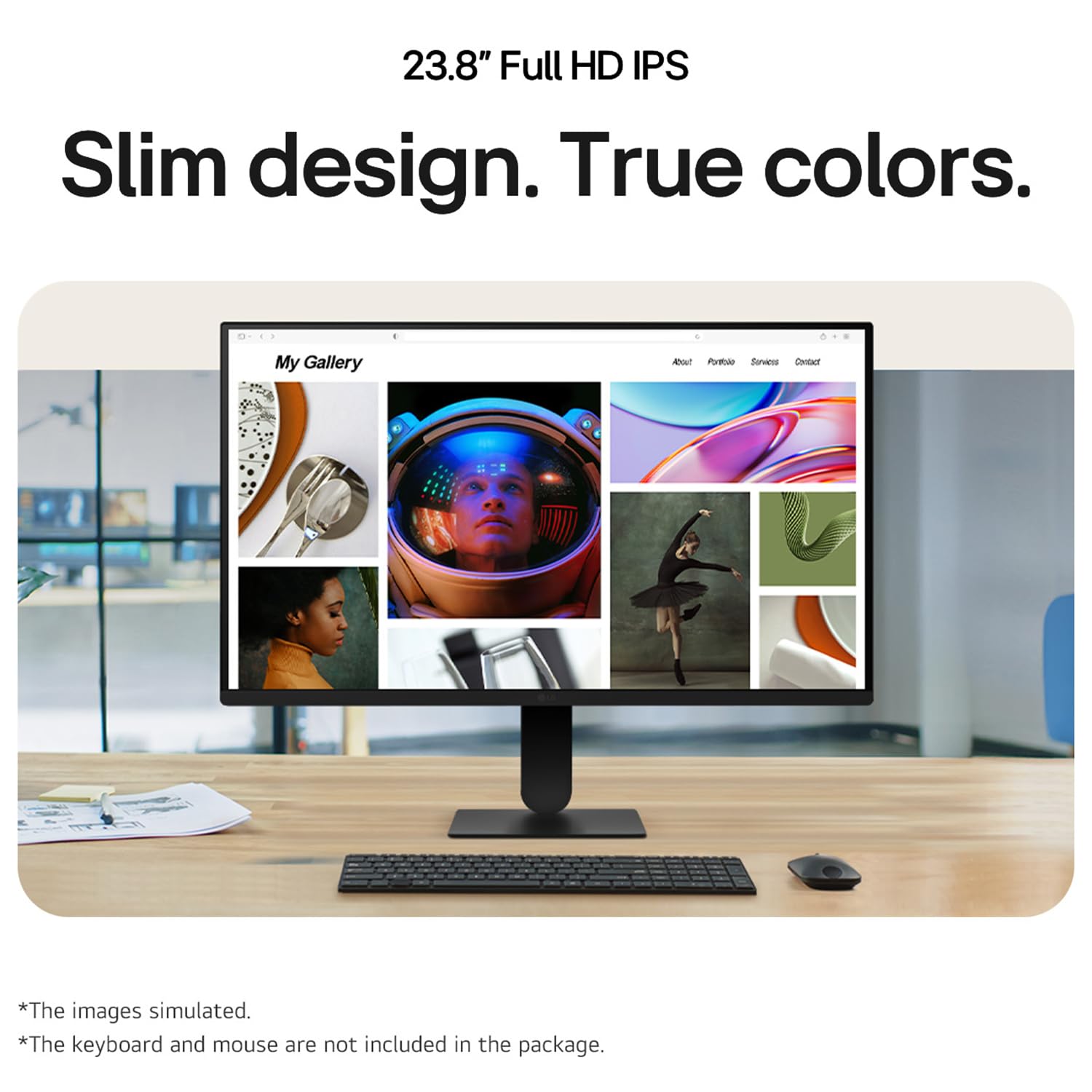24U411A-BN Smartchoice 60 cm (24-inch) Full HD (1920 x 1080) IPS Monitor, 3-Side Virtually Borderless, 1ms MBR, 120Hz, sRGB 99%(Typ.), HDR10, Reader Mode, Flicker Safe, VGA, HDMI, Slim Stand, Black