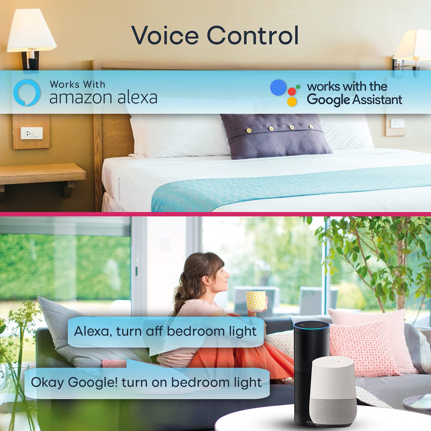 HomeMate WiFi 4 Node Smart Switch | No Hub Required | Retro Fit with Manual Control | Home Automation | Works with Amazon Alexa, Google Assistant & Siri