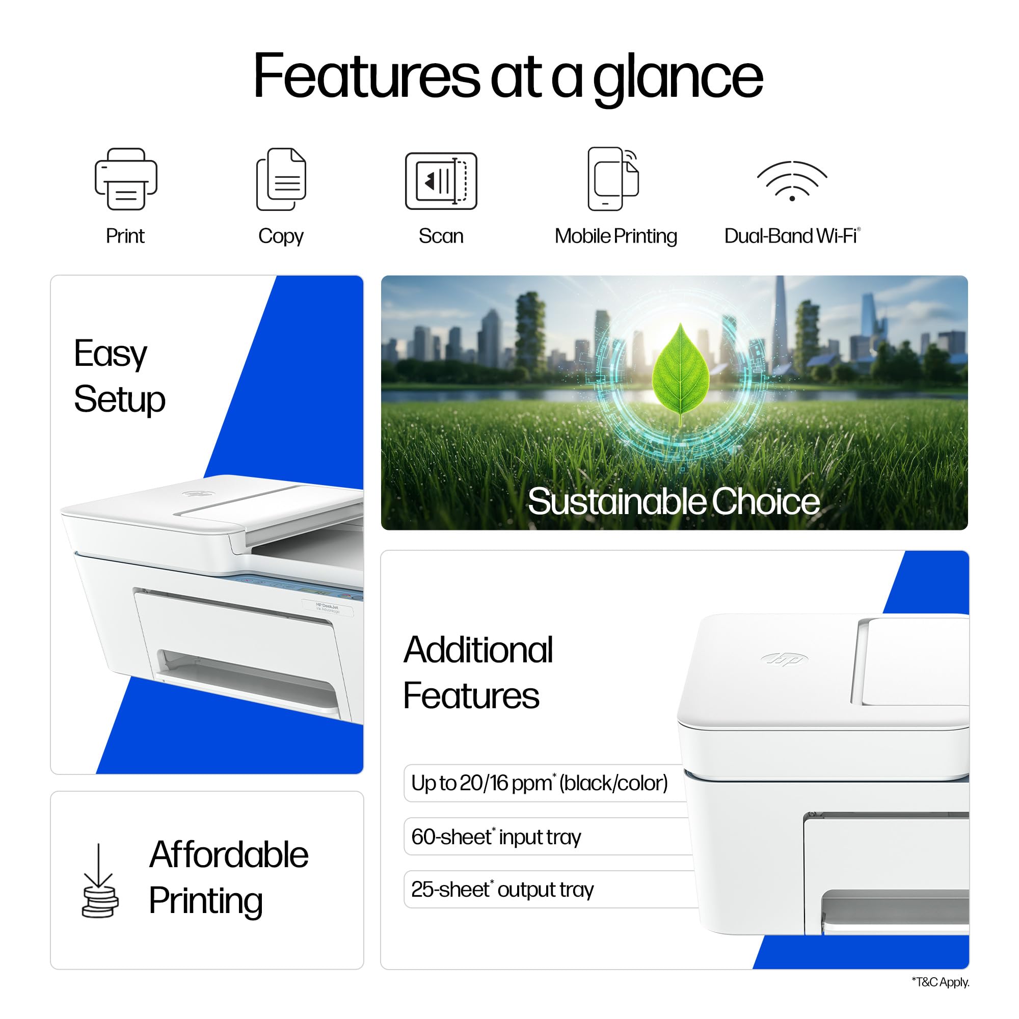 AI Capable Ink Advantage 4388 Dual Band WiFi (up to 10X Faster) Colour Printer Print/Scan/Copy with ADF Ideal for Home/Small Office
