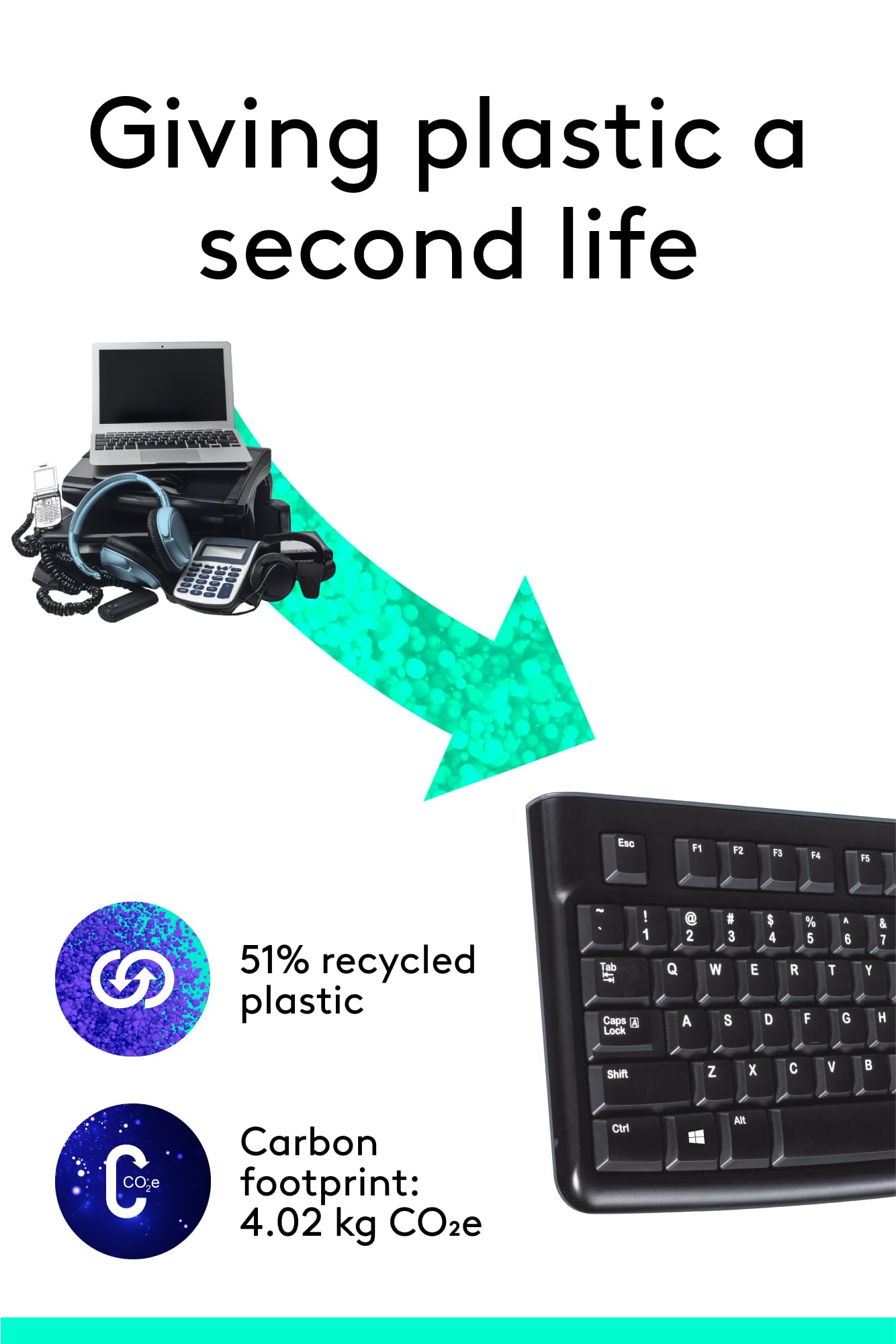 K120 Wired Keyboard for Windows, USB Plug-and-Play, Full-Size, Spill-Resistant, Curved Space Bar, Compatible with PC, Laptop