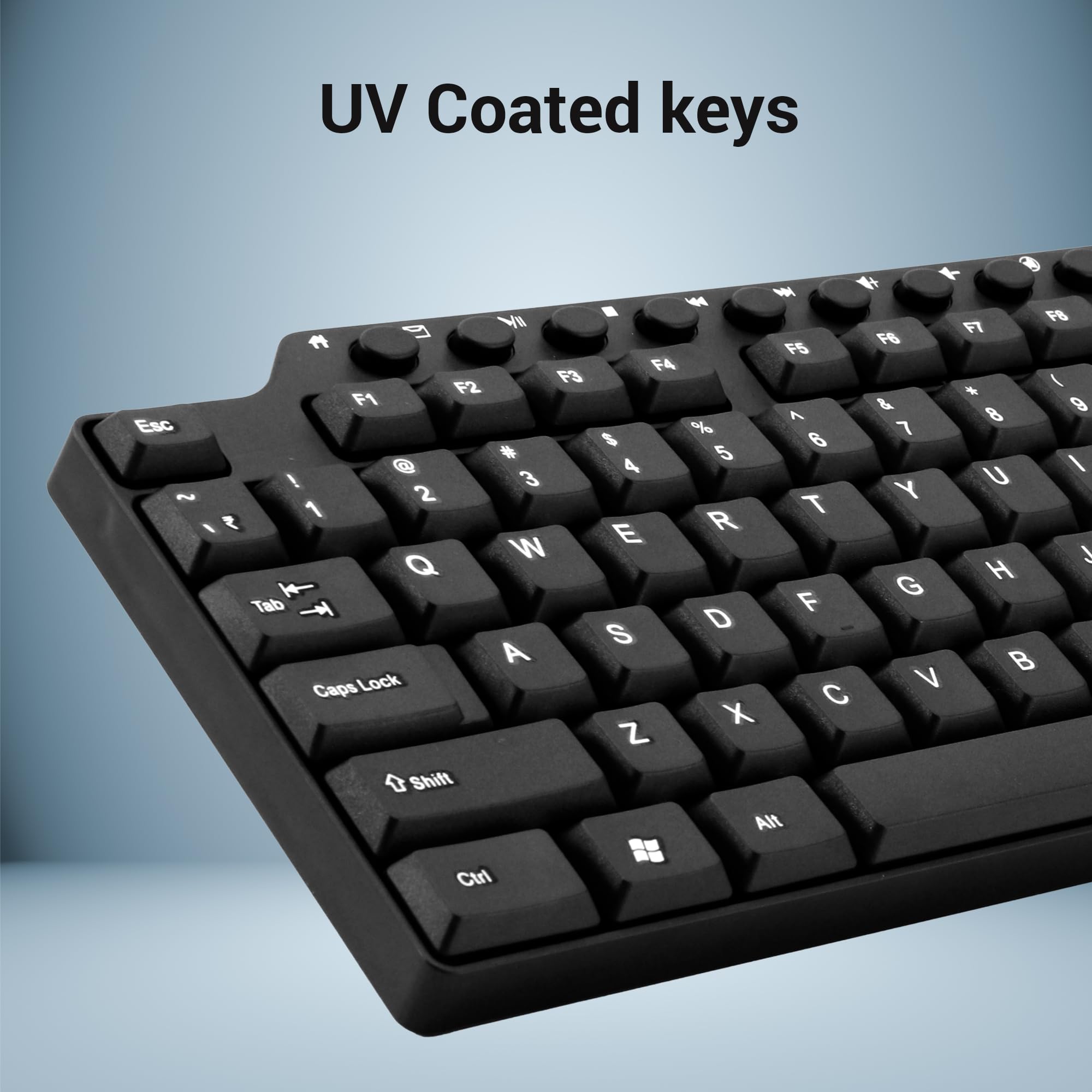ZEB-KM2100 Multimedia USB Keyboard Comes with 114 Keys Including 12 Dedicated Multimedia Keys & with Rupee Key
