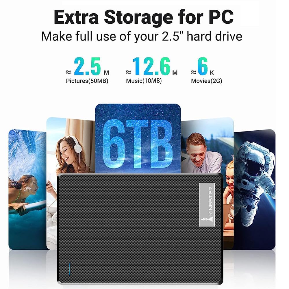 ® 500GB Ultra Slim External Hard Drive | Portable HDD | USB 3.0 High-Speed 5Gbps | Plug & Play | Backup Drive for Laptop, PC, Mac | Lightweight & Durable – Black