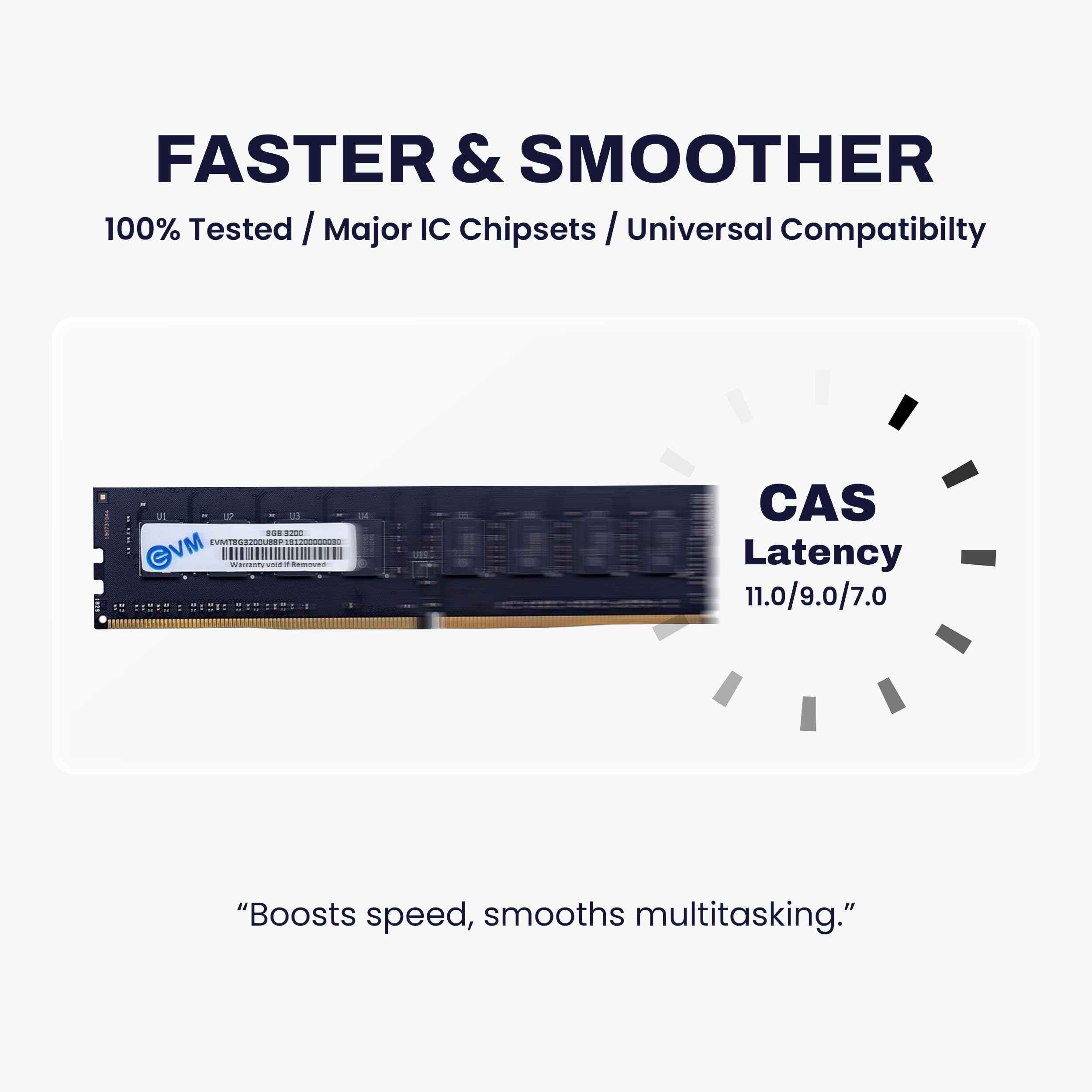 8GB DDR4 Desktop RAM 3200MHz | Long-DIMM – 1.2V Low Voltage |288-PIN Pin, Intel & AMD Compatible | High-Speed PC Memory Upgrade | 10 Year Warranty (T8G3200U88P)