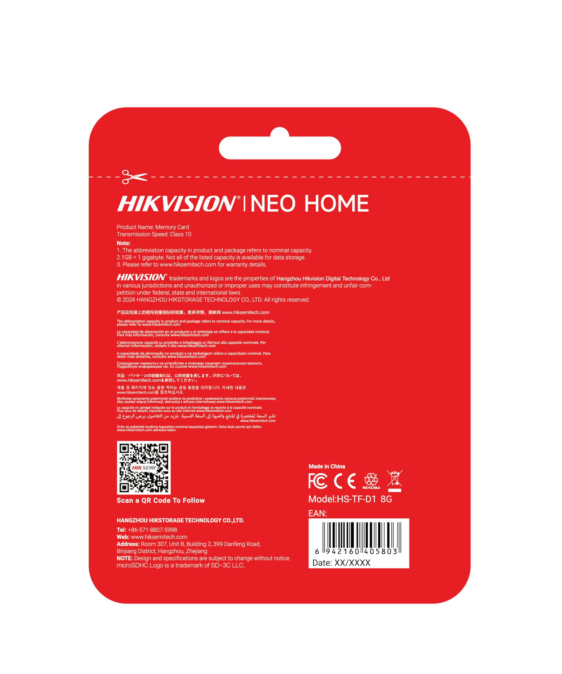 HIKVISION Extreme 8GB microSDXC Memory Card Class 10, V30 | 20MB/s Read, 10MB/s Write Speed | Compitable with Smartphones, Camera, CCTV | Drop Protection | Memory Card | 3 Yrs Warranty.