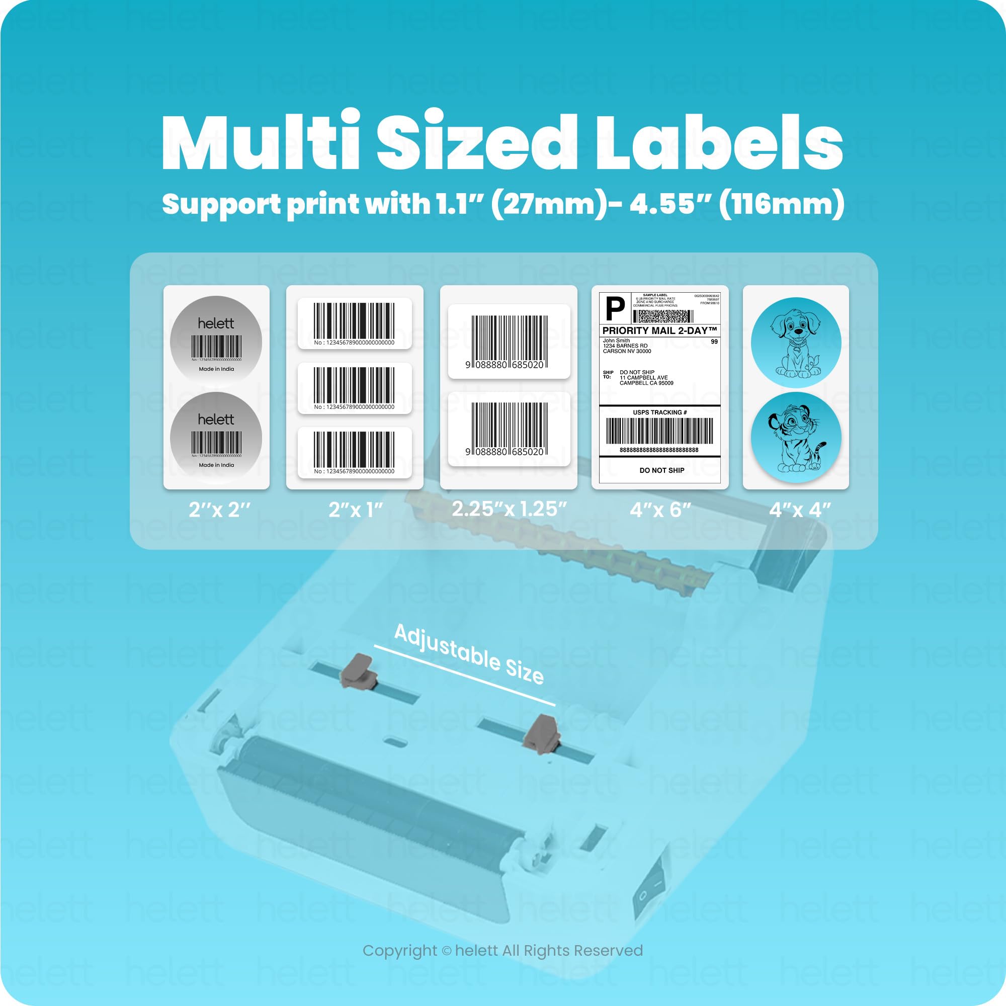 ® H30CPro Wireless(Bluetooth+USB)Thermal Label Printer with Inbuilt Paper Holder Compartment|4*6 Shipping Label &Barcode Label|203Dpi Resolution|152mm/s Speed|Connect Windows,Mac(1Year Warranty)