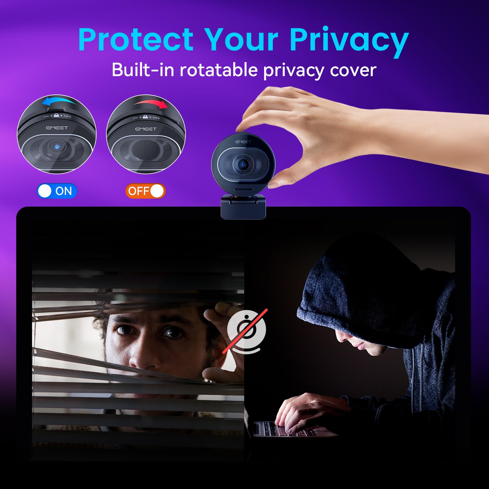 S600 4K Webcam for Streaming - Sony 1/2.5'' Sensor, PDAF Autofocus, 1080P@60FPS, 2 Noise Reduction Mics, Built-in Privacy Cover, 40°-73° FOV, Streaming Camera for Live Commerce, Gaming, Beauty