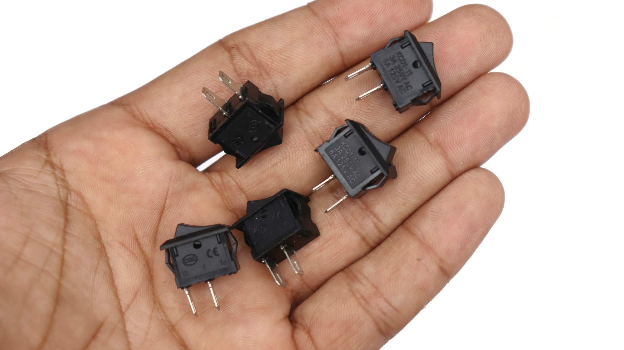Small Rocker switch2A 250V 2 Terminal On-Off Switches For Diy projects pack of 10