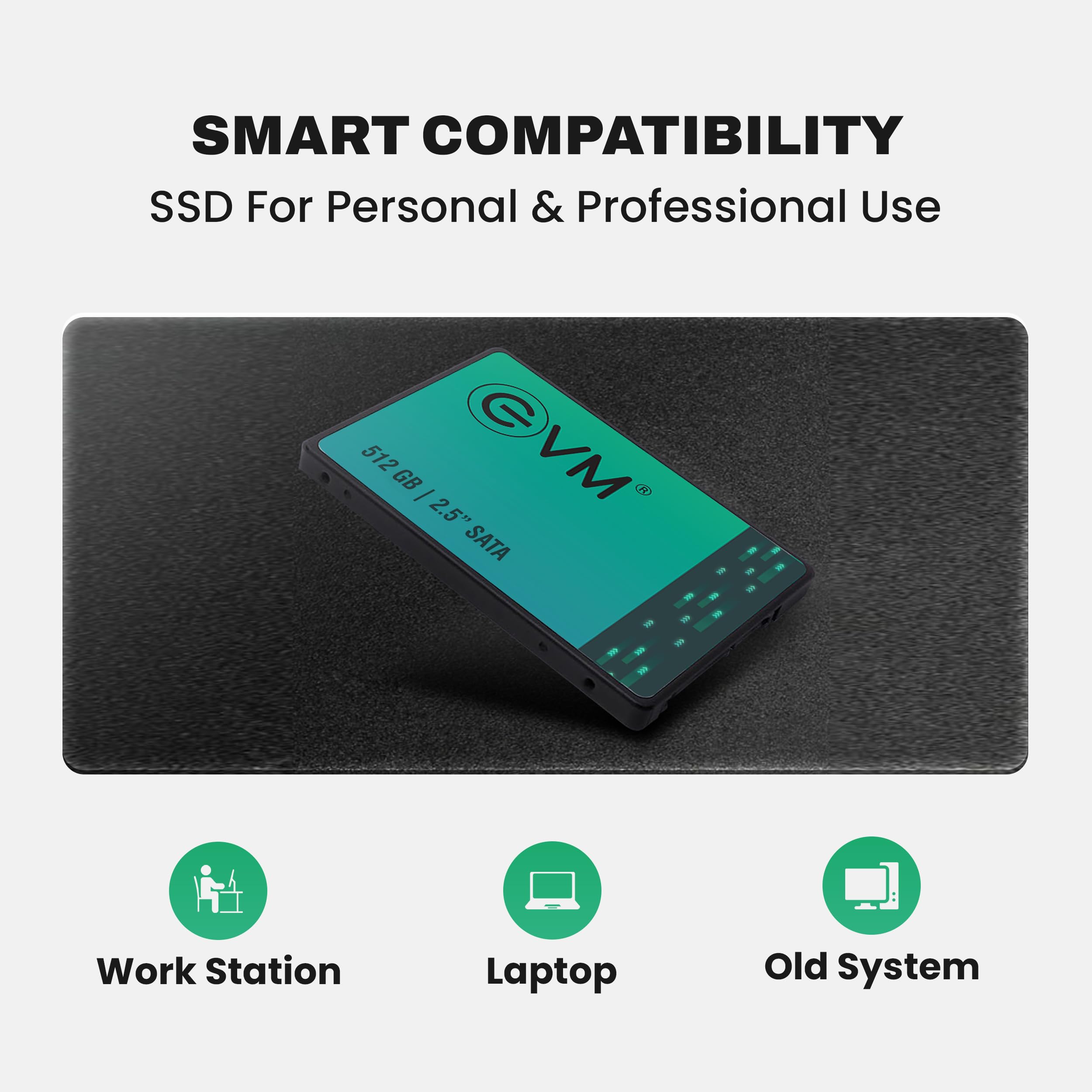 512GB 2.5 Inch SATA III Internal SSD | Up to 550MB/s Read 500MB/s Write | High Speed Storage for Laptop Desktop | 5 Year Warranty (25/512GB)
