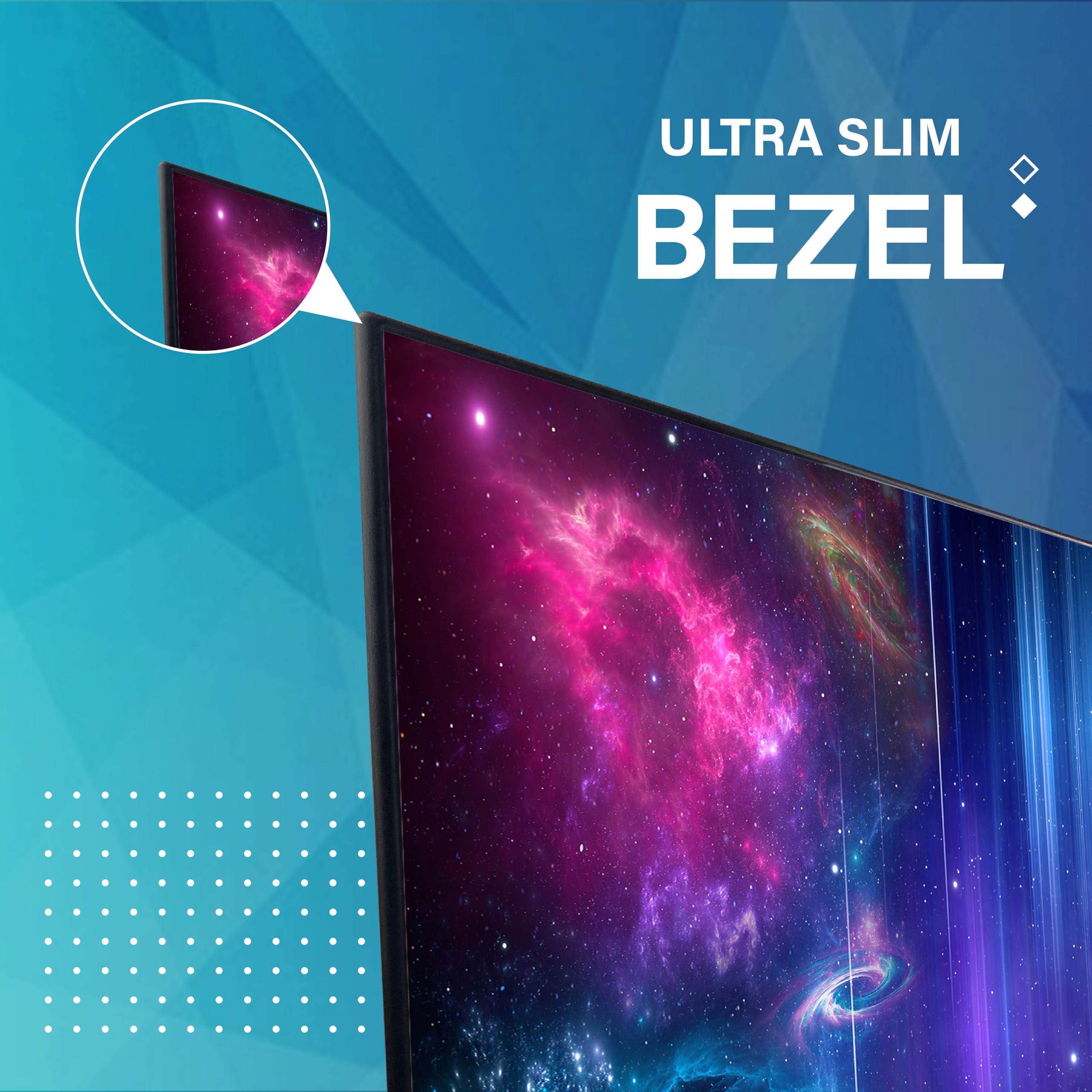 24 Inch IPS Computer Monitor Full HD 1920x 1080 Monitor, 3000:1 Contrast Ratio Frameless Display, HDMI and VGA, 16.7 Million Colors PC Screen, Black, 3 Years Warranty