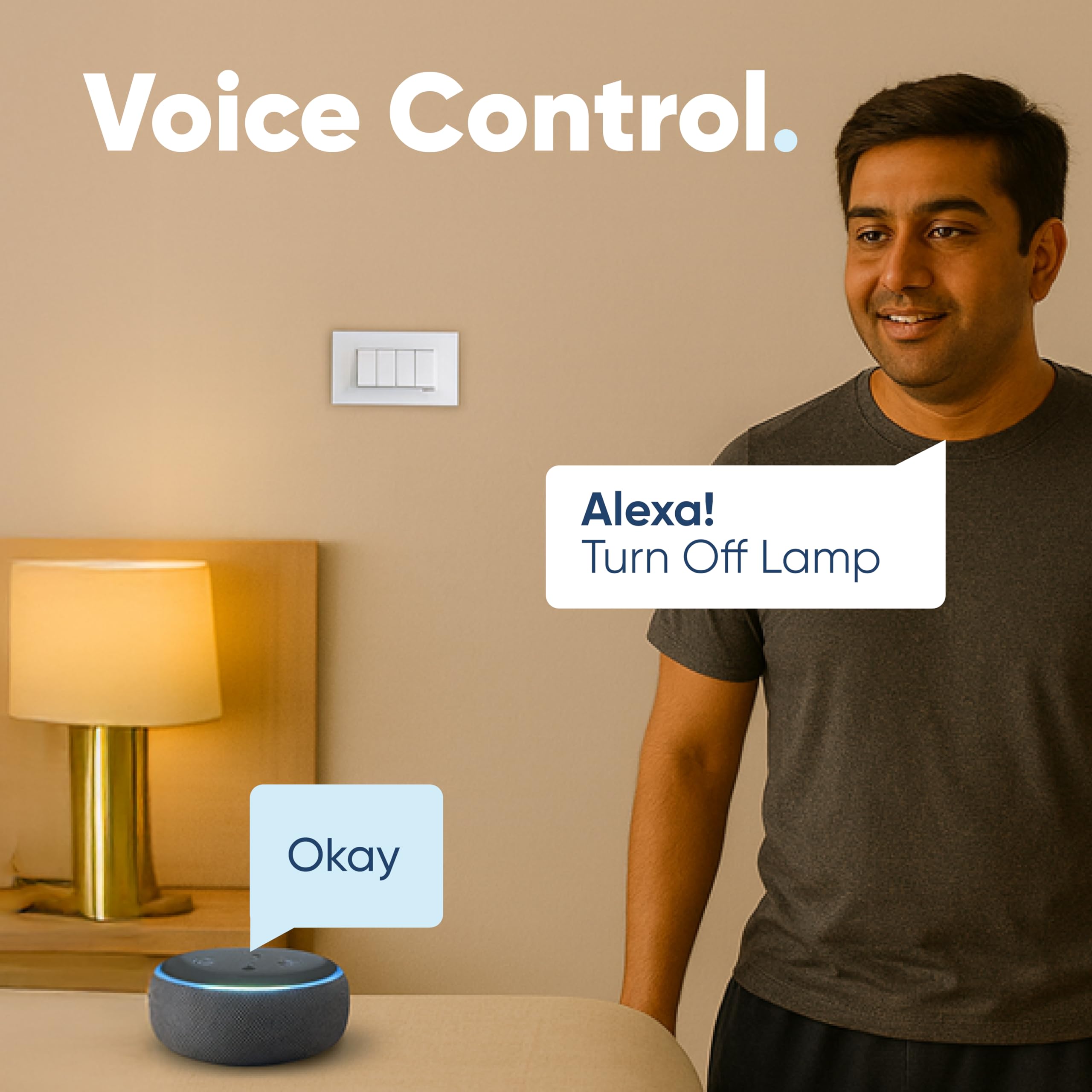 2 Node Smart Switch - WiFi/Bluetooth Communication - Made in India - Timer Function - Works with Google Home and Amazon Alexa… (2 Node)