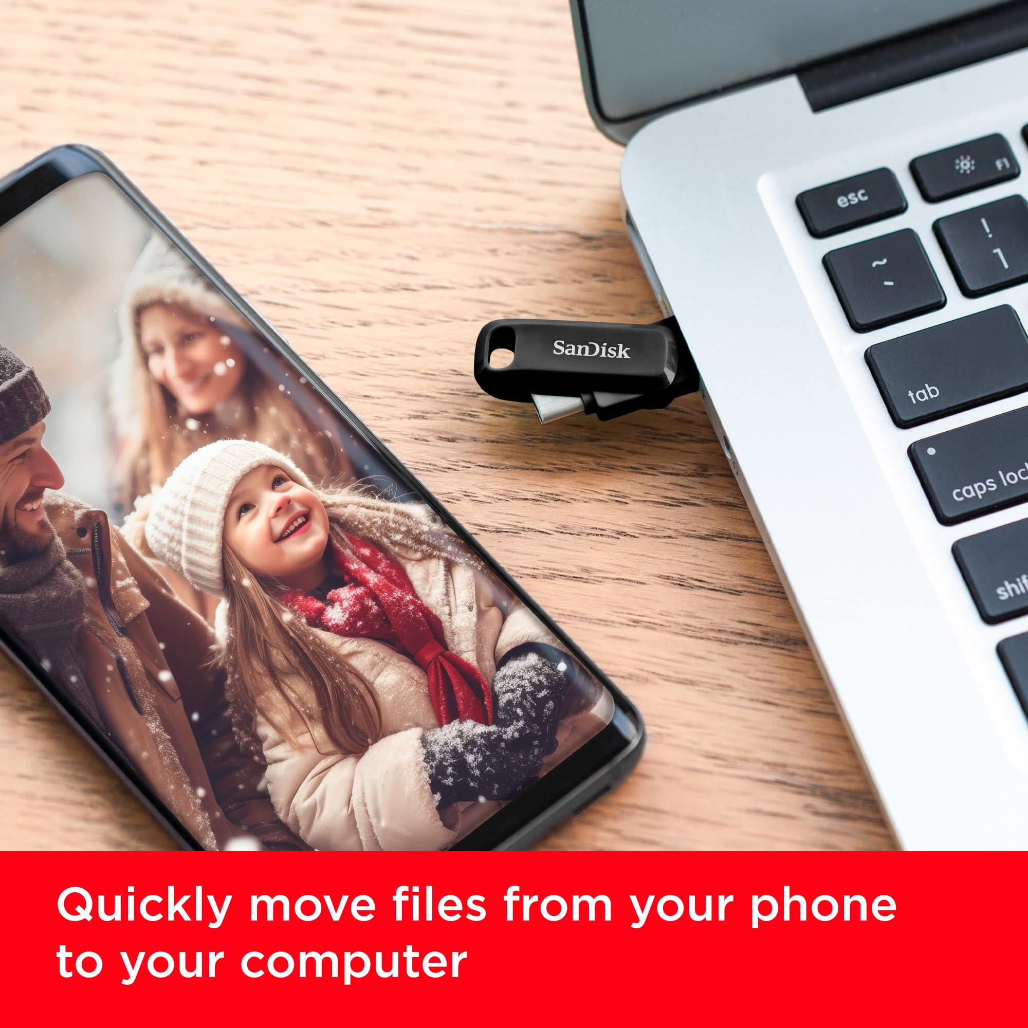 SANDISK Ultra Dual Drive Go Type-C 64GB, OTG, Upto 300MB/s, Pendrive, Black, 5Y Warranty (SDDDC3-064G-I46PD)