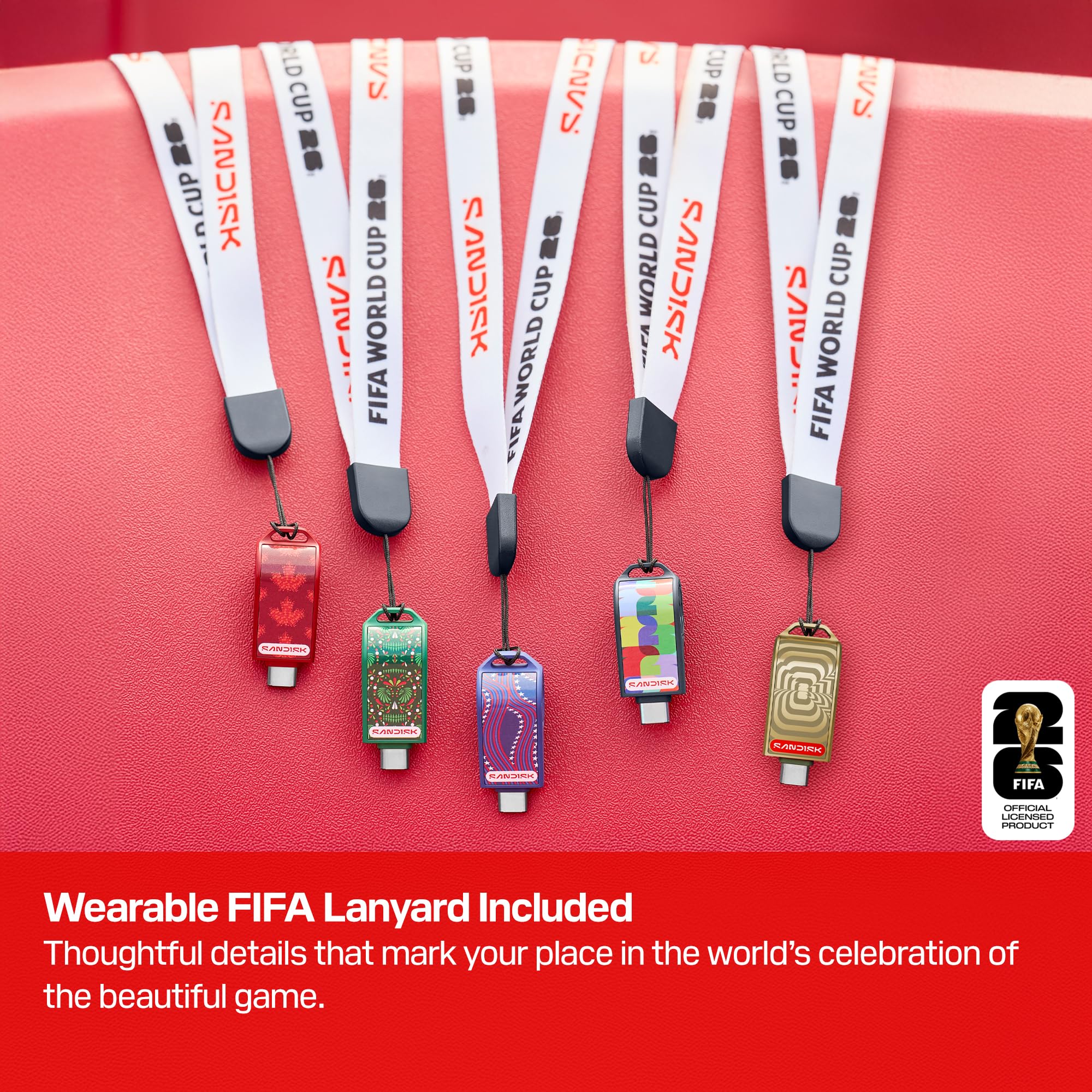 USB Type-C Flash Drive 128GB, FIFA World Cup 2026 Edition, Up to 300MB/s, Collectible Whistle Design Pendrive for Smartphone & Laptop, Gold
